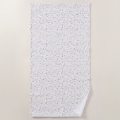 シア紙吹雪水色ドット ビーチタオル (正面)