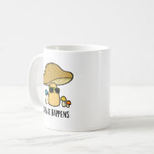 シイタケがおもしろい起こる コーヒーマグカップ (正面左)