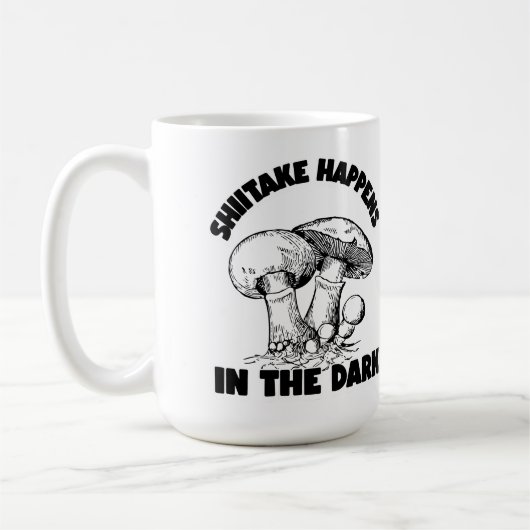 シイタケは暗闇の中で起こる コーヒーマグカップ (左)