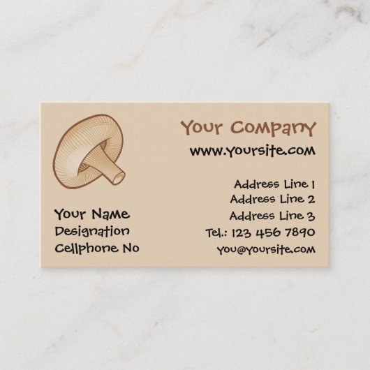 シイタケアイコン 名刺 (正面)