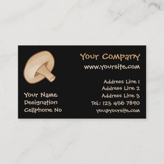 シイタケアイコン 名刺 (正面)