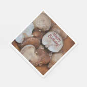 シイタケマッシュルーム誕生日 スタンダードランチョンナプキン (角)