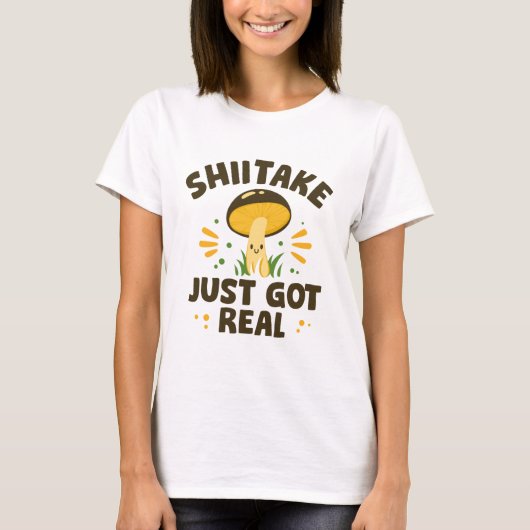 シイタケ得実在Just Tシャツ (正面)