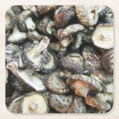 シイタケ スクエアペーパーコースター (正面)