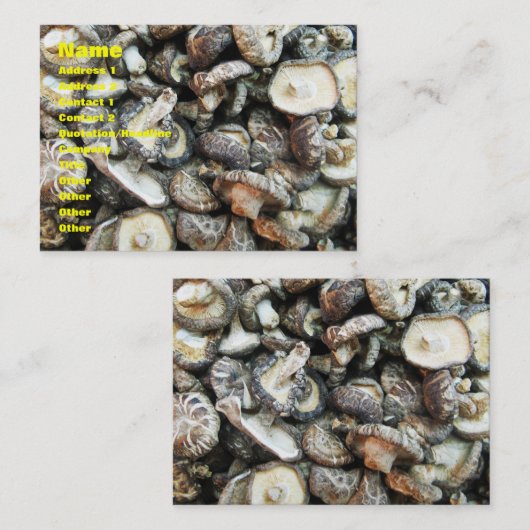 シイタケ 名刺 (正面/裏面)