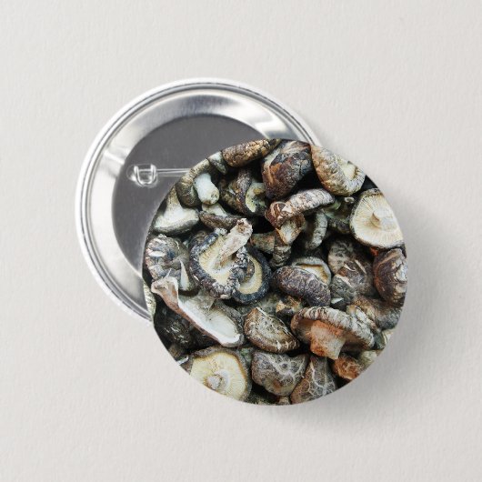 シイタケ 缶バッジ (正面&裏面)
