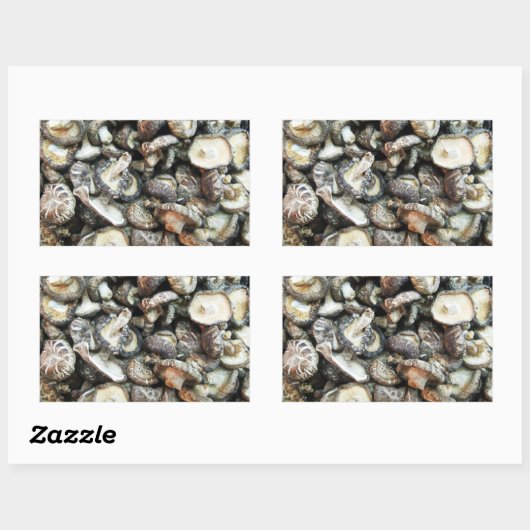 シイタケ 長方形シール (シート)