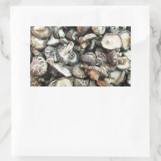 シイタケ 長方形シール (バッグ)