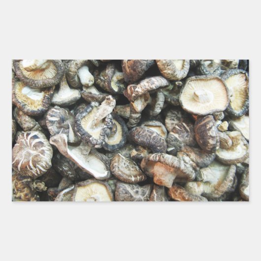 シイタケ 長方形シール (正面)
