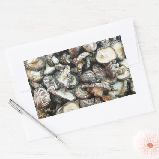 シイタケ 長方形シール (封筒)