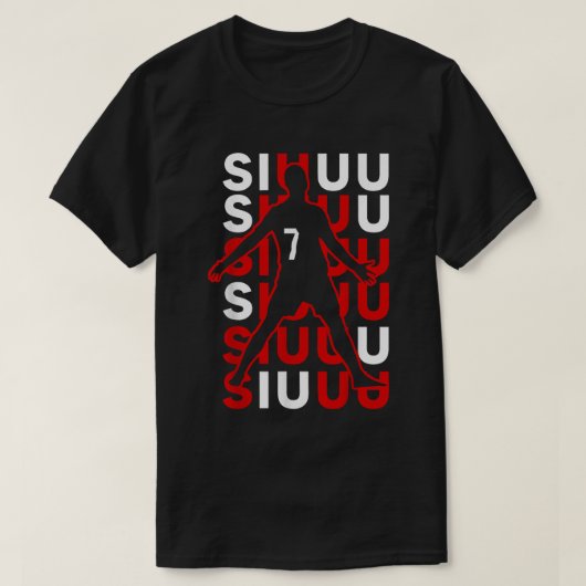 シウウサッカーデザイン | サッカーおもしろいファンアート Tシャツ (デザイン正面)