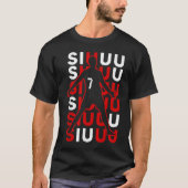 シウウサッカーデザイン | サッカーおもしろいファンアート Tシャツ (正面)