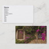 シウダッド記念碑、花に覆われた建物 名刺 (正面/裏面)