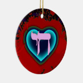 シェのユダヤ人のハートの紫色のオーナメント セラミックオーナメント (右)