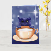 シェアする猫のグリーティングカード カード (黄色い花)