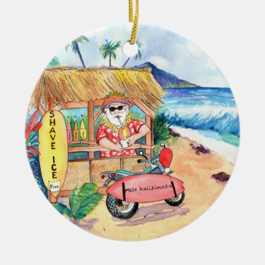 シェアアイスサンタクロスメレカリキマカクリスマス セラミックオーナメント (正面)