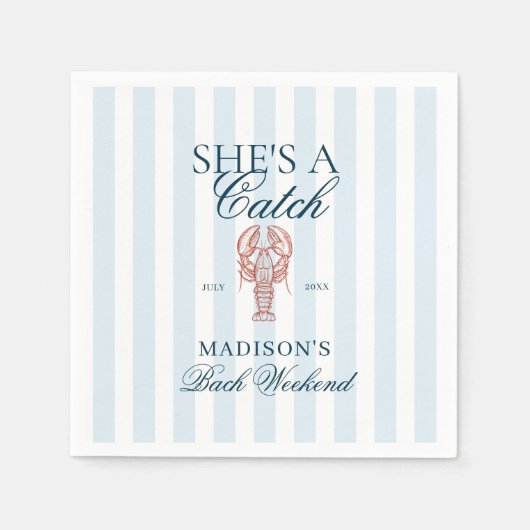 シェイはキャッチ ロブスター ブライズメイド スタンダードカクテルナプキン (正面)