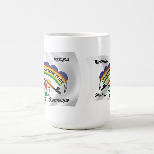 シェイエンリバースー国旗のマグカップ コーヒーマグカップ (中央)