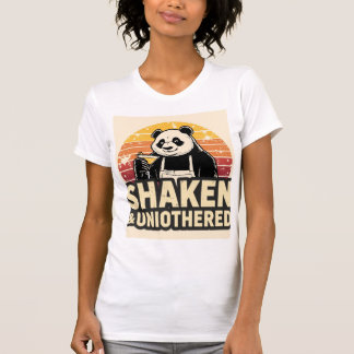 シェイキン&ぶれないパンダバーテンダーのシャツ Tシャツ