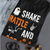 シェイクガラトルブー踊りスケルトン幽霊ハロウィーン Tシャツ