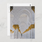 シェイクザイードグランドモスクの列,アブダビ ポストカード (正面/裏面)