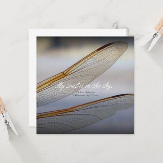 シェイクスピアとトンボ翼のマクロ引用文 カード (正面/裏面インサイチュ)