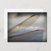 シェイクスピアとトンボ翼のマクロ引用文 ポストカード (正面/裏面)