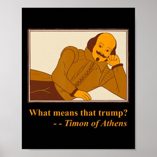シェイクスピアのアテネのティモンにおけるトランプの意味の引用 ポスター (正面)