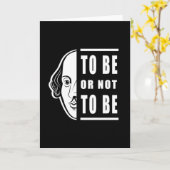 シェイクスピアの名言「生きるべきか死ぬべきか」劇作家 カード (黄色い花)