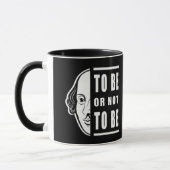 シェイクスピアの名言「生きるべきか死ぬべきか」劇作家 マグカップ (左)