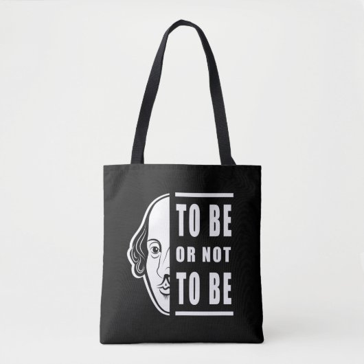 シェイクスピアの名言「To Be Or Not To Be」劇作家 トートバッグ (正面)