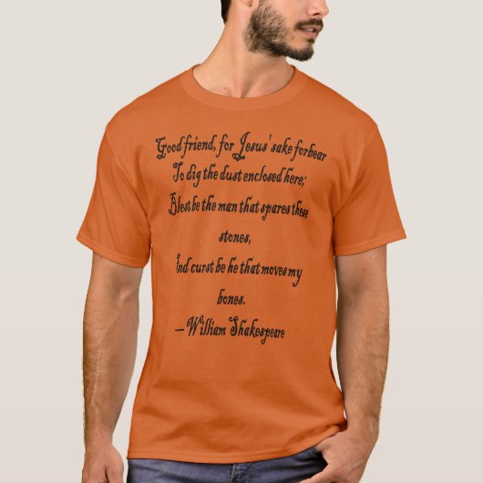 シェイクスピアの墓泥棒 詔と呪い 4 Tシャツ (正面)