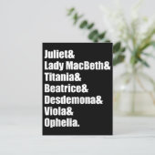 シェイクスピアの女性たち ポストカード (スタンド正面)