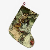 シェイクスピアの妖精『ティターニア』アーサー・ラッカム ラージクリスマスストッキング (正面 (吊り時))