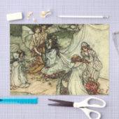 シェイクスピアの妖精『ティターニア』アーサー・ラッカム 薄葉紙 (クラフト)