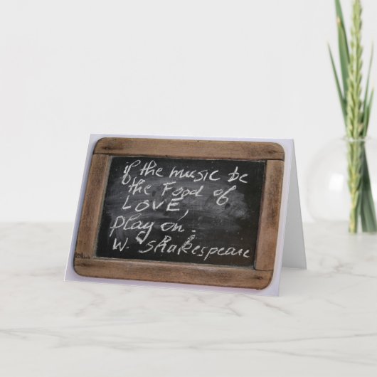 シェイクスピアの引用文-ラブ·バレンタインズD.挨拶 シーズンカード (正面)