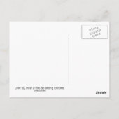 シェイクスピアの愛すべてを信じる少数を信じる…引用文 ポストカード (裏面)