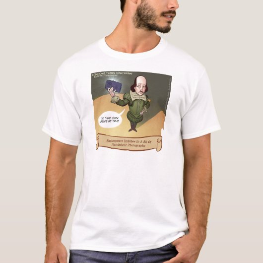 シェイクスピアの自撮りが面白い Tシャツ (正面)