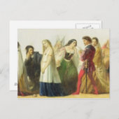 シェイクスピアキャラクターの行列(油 ポストカード (正面/裏面)