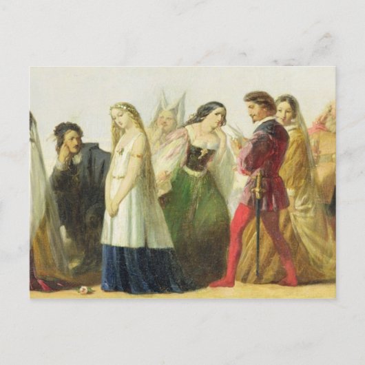 シェイクスピアキャラクターの行列(油 ポストカード (正面)