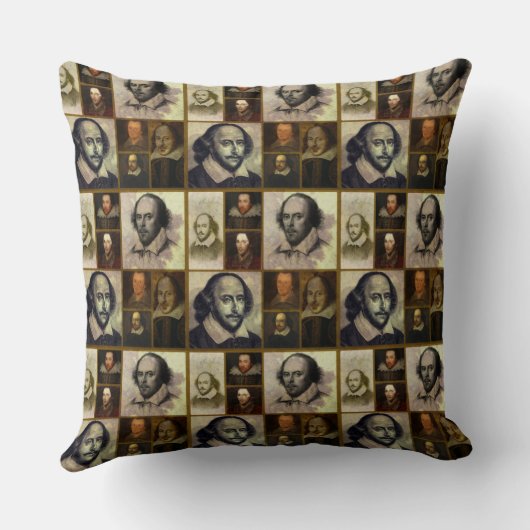 シェイクスピアコラージュ装飾用クッション クッション (裏面)