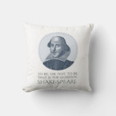 シェイクスピアポートレートの引用文 クッション (正面)