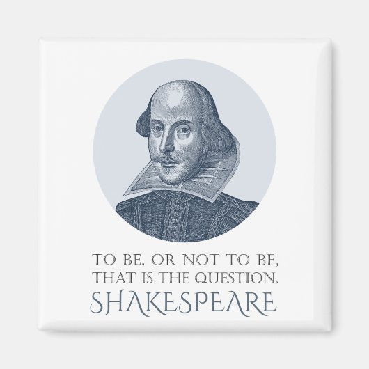 シェイクスピアポートレートの引用文 マグネット (正面)