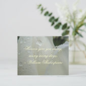 シェイクスピアメリー日引用文、ホワイト シーズンポストカード (スタンド正面)