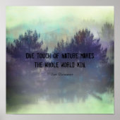 シェイクスピア引用文オン自然景観芸術 ポスター (正面)