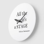 シェイクスピア引用文オールザワールドズステージ引用文 ラージ壁時計 (傾斜)