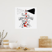 シェイクスピア引用文ライトハウスイラストレーション ポスター (キッチン)