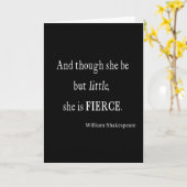 シェイクスピア引用文小さいが荒々しい引用文 カード (黄色い花)