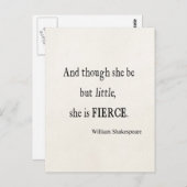 シェイクスピア引用文彼女はほとんど激しい引用文 ポストカード (正面/裏面)