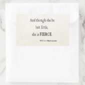 シェイクスピア引用文彼女はほとんど激しい引用文 長方形シール (バッグ)